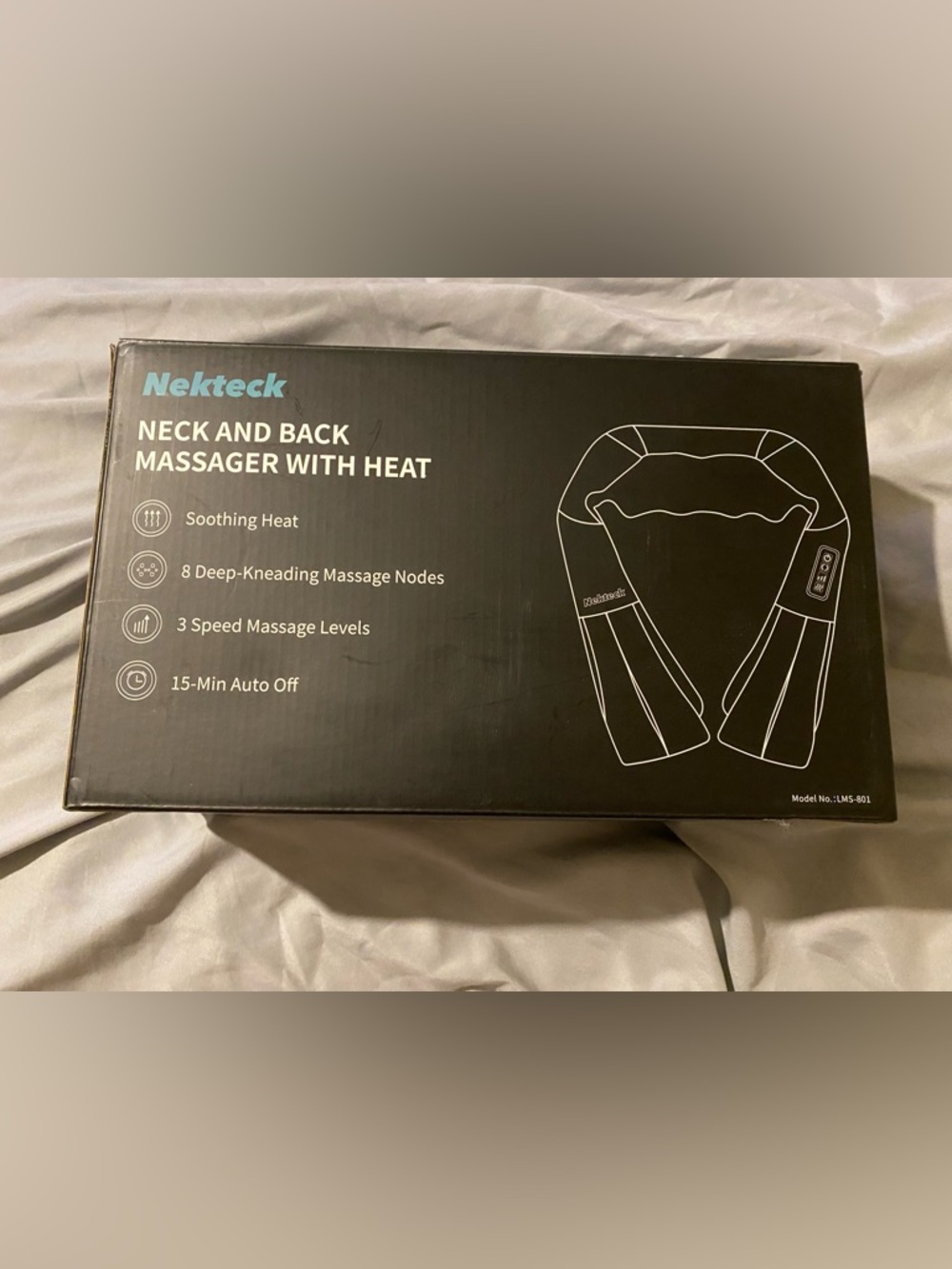 Black Neck and Back Massager with Heat